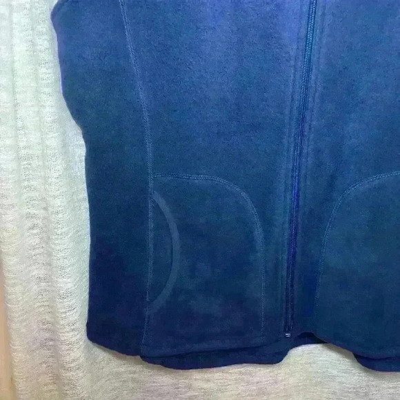 Woolrich Women's 'Andes' Marine Blue Full Zip Fleece Vest Pockets XL Petite - Picture 7 of 14